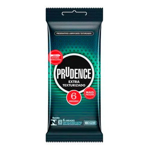 Preservativo Prudence Extra Texturizado 6 Unidades Preservativo Prudence Extra Texturizado 6 Unidades
