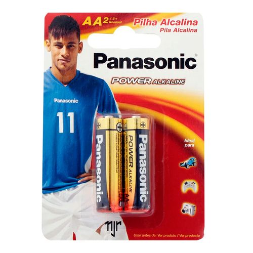 Pilha Alcalina Panasonic Power Alkaline AA Pequena LR6 2 Unidades