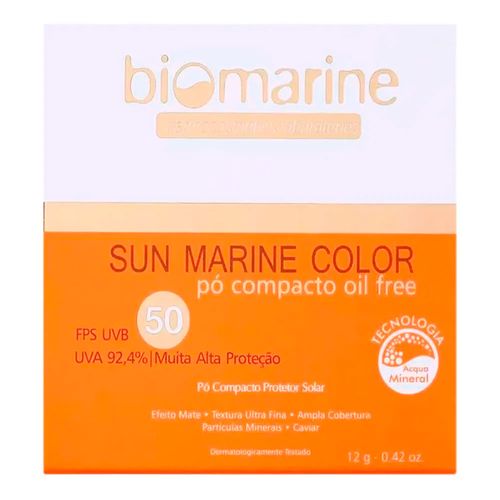 Pó Compacto Biomarine Oil Free Sun Marine FPS 50 Bege 12g Pó Compacto Biomarine Oil Free Sun Marine FPS 50 Bege 12g
