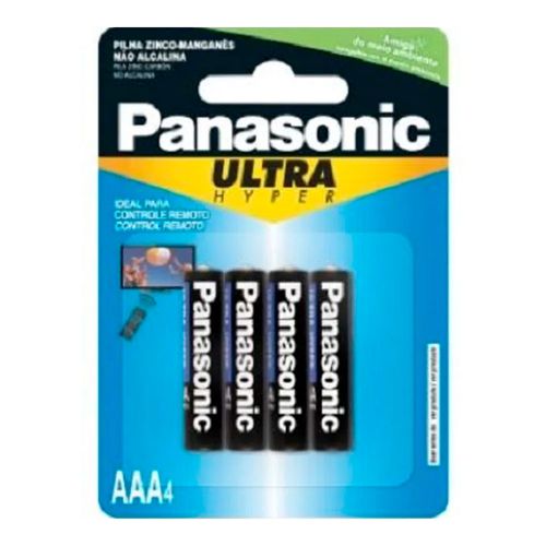 Pilha Comum Panasonic Palito AAA C/ 4 Unidades Pilha Comum Panasonic Palito AAA C/ 4 Unidades