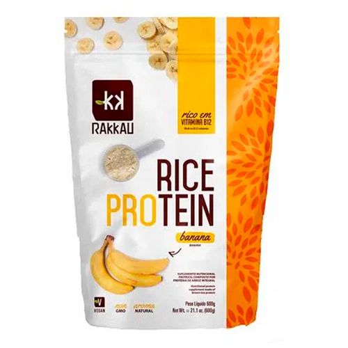 Proteína Concentrada de Arroz Rice Protein Banana - Rakkau - 600g Proteína Concentrada de Arroz Rice Protein Banana - Rakkau - 600g