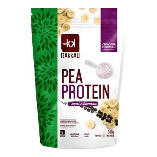 Proteína Concentrada de Ervilha Amarela Pea Protein Açaí com Banana - Rakkau - 600g