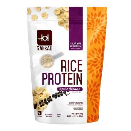 Proteína Concetrada de Arroz Rice Protein Açai com Banana - Rakkau - 600g Proteína Concetrada de Arroz Rice Protein Açai com Banana - Rakkau - 600g