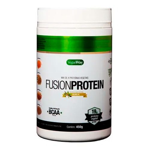 Proteína de Arroz e Ervilha Fusion Protein Sabor Baunilha - Veganway - 450g Proteína de Arroz e Ervilha Fusion Protein Sabor Baunilha - Veganway - 450g