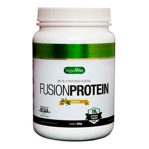 Proteína de Arroz e Ervilha Fusion Protein Sabor Cacau - Veganway - 900g Proteína de Arroz e Ervilha Fusion Protein Sabor Cacau - Veganway - 900g
