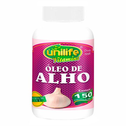 Óleo de Alho - Unilife - 150 Cápsulas de 350mg Óleo de Alho - Unilife - 150 Cápsulas de 350mg