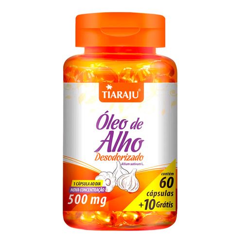 Óleo de Alho Desodorizado - Tiaraju - 60+10 Cápsulas de 500mg Óleo de Alho Desodorizado - Tiaraju - 60+10 Cápsulas de 500mg
