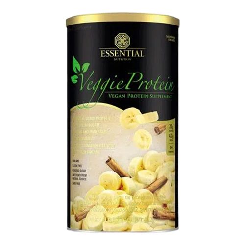 Proteína Vegetariana Veggie Protein Banana com Canela - Essential Nutrition - 462g Proteína Vegetariana Veggie Protein Banana com Canela - Essential Nutrition - 462g