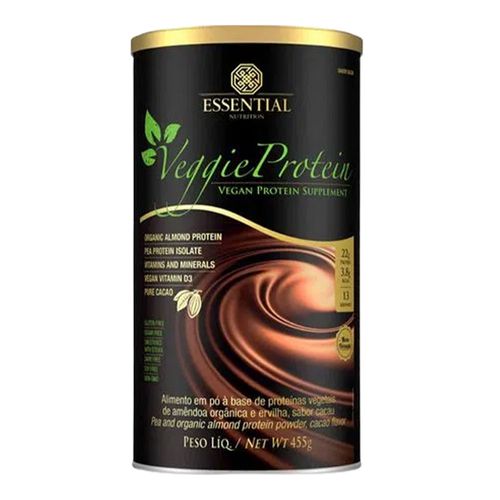 Proteína Vegetariana Veggie Protein Cacau - Essential Nutrition - 455g