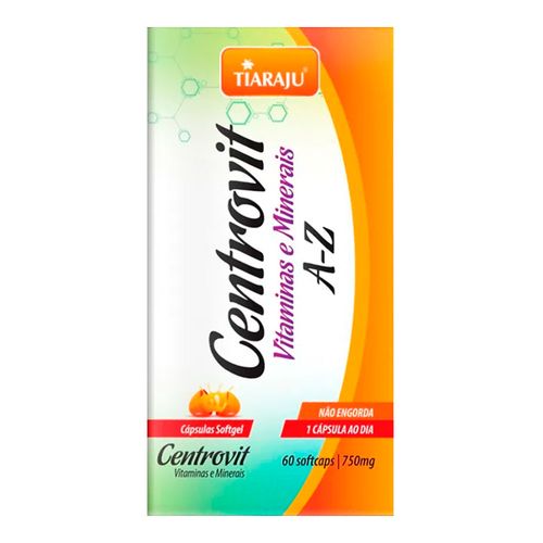 Polivitamínico Centrovit - Tiaraju - 60 Cápsulas de 750mg Polivitamínico Centrovit - Tiaraju - 60 Cápsulas de 750mg