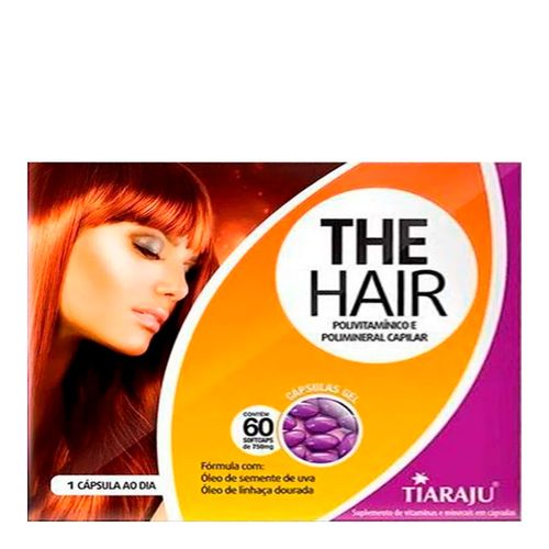 Polivitamínico e Poliminerais The Hair - Tiaraju - 60 Cápsulas de 750mg Polivitamínico e Poliminerais The Hair - Tiaraju - 60 Cápsulas de 750mg