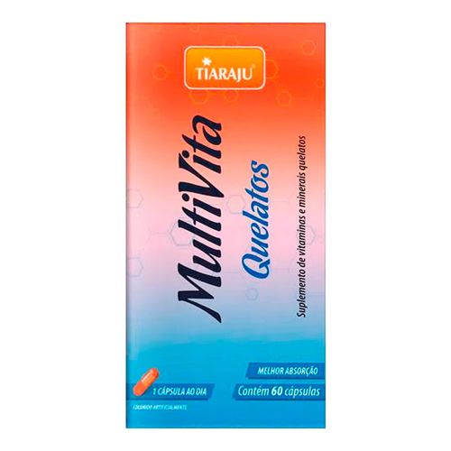 Polivitamínico Multivita Quelatos - Tiaraju - 60 Cápsulas de 500mg