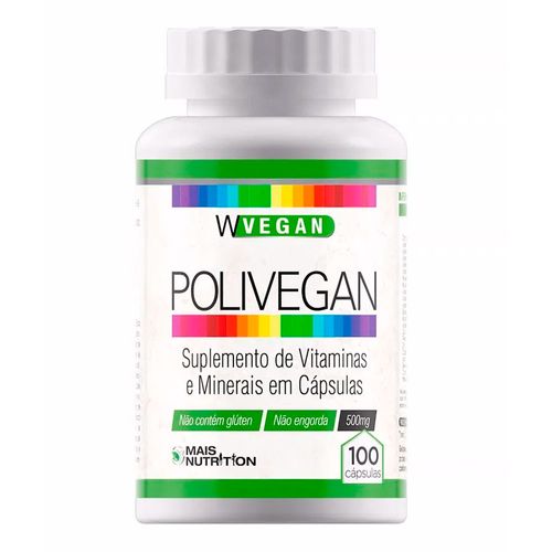 Polivitamínico Polivegan - Wvegan - 100 Cápsulas de 500mg