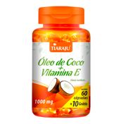 Óleo de Coco + Vitamina E - Tiaraju - 60+10 Cápsulas de 1000mg