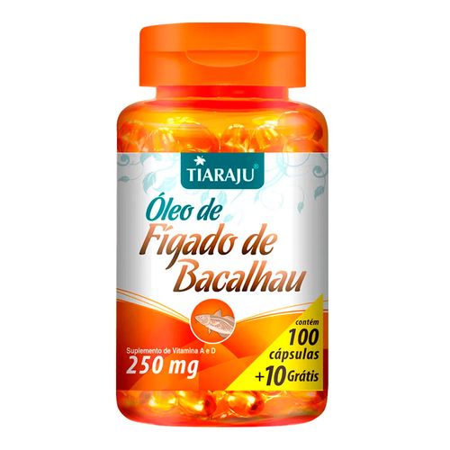 Óleo de Figado de Bacalhau - Tiaraju - 100+10 Cápsulas de 250mg Óleo de Figado de Bacalhau - Tiaraju - 100+10 Cápsulas de 250mg