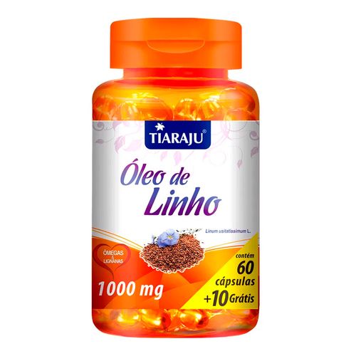 Óleo de Linho - Tiaraju - 60+10 Cápsulas de 1000mg Óleo de Linho - Tiaraju - 60+10 Cápsulas de 1000mg