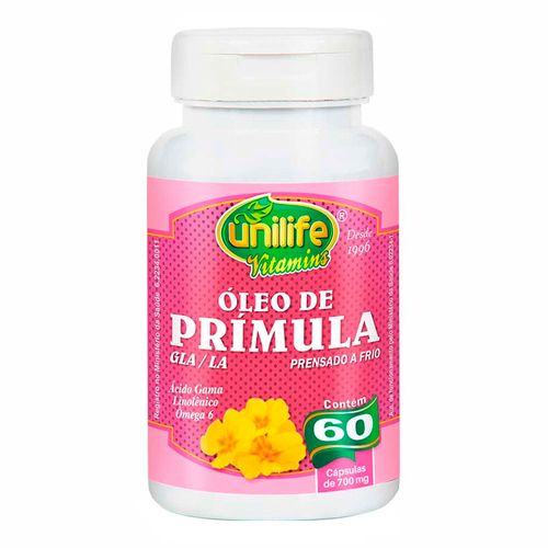 Óleo de Prímula - Unilife - 60 Cápsulas de 700mg Óleo de Prímula - Unilife - 60 Cápsulas de 700mg