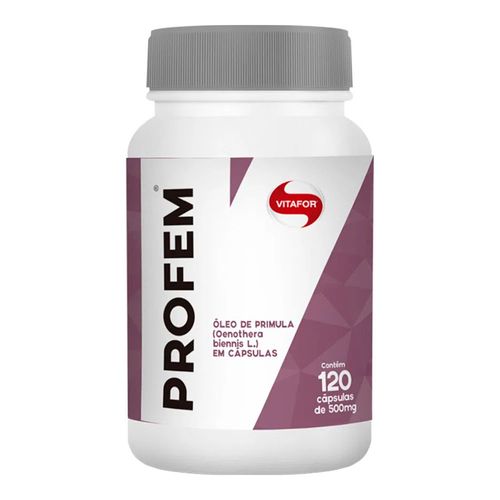 Óleo de Prímula Profem - Vitafor - 120 Cápsulas de 500mg Óleo de Prímula Profem - Vitafor - 120 Cápsulas de 500mg