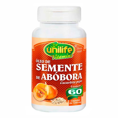 Óleo de Semente de Abóbora - Unilife - 60 Cápsulas de 1200mg Óleo de Semente de Abóbora - Unilife - 60 Cápsulas de 1200mg