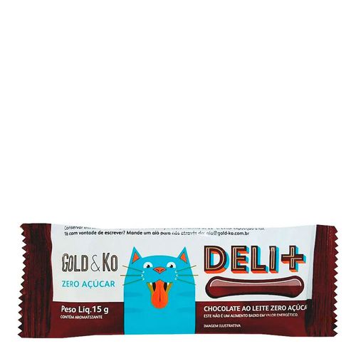 Chocolate Língua de Gato ao Leite Zero Açucar Deli + 15g Chocolate Língua de Gato ao Leite Zero Açucar Deli + 15g