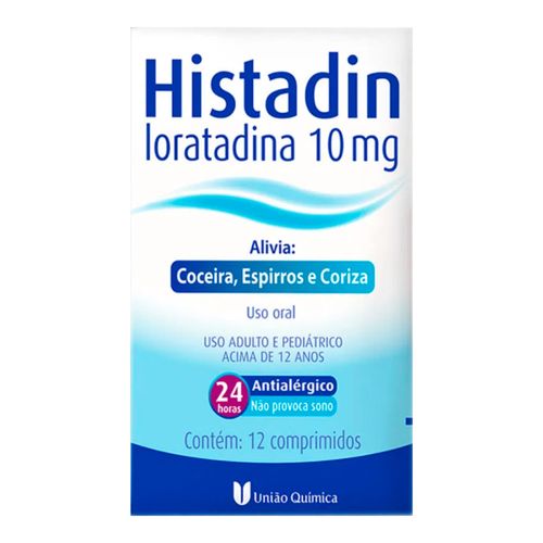 Histadin 10mg União Química 12 comprimidos Histadin 10mg União Química 12 comprimidos