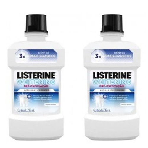 Enxaguante Bucal Listerine Whitening Pré-Escovação 236ml c/ 2 Unidades Enxaguante Bucal Listerine Whitening Pré-Escovação 236ml c/ 2 Unidades