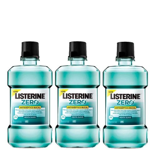 Enxaguante Bucal Listerine Zero 250ml 3 Unidades Enxaguante Bucal Listerine Zero 250ml 3 Unidades