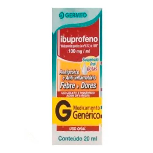 Ibuprofeno 100mg Genérico Germed Solução Oral 20ml
