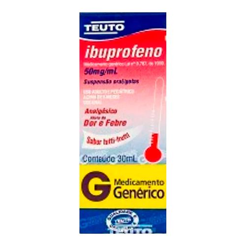 Ibuprofeno 50mg/G Genérico Teuto 30ml Gotas Ibuprofeno 50mg/G Genérico Teuto 30ml Gotas
