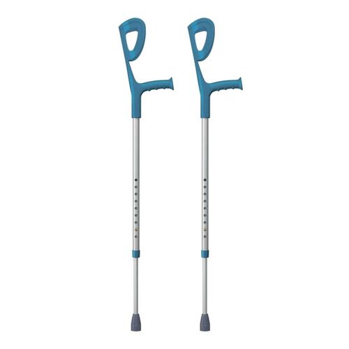 Par De Muleta Canadense Fixa Infantil Azul Bc1507