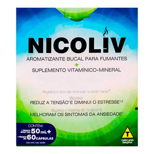 Kit Nicoliv Cimed 60 Cápsulas + Spray 50ml