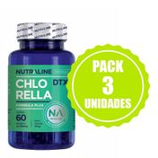 Pack Chlorella - Nutraline - 3 unidades de 60 Tabletes de 850mg cada