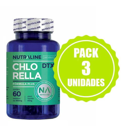 Pack Chlorella - Nutraline - 3 unidades de 60 Tabletes de 850mg cada Pack Chlorella - Nutraline - 3 unidades de 60 Tabletes de 850mg cada