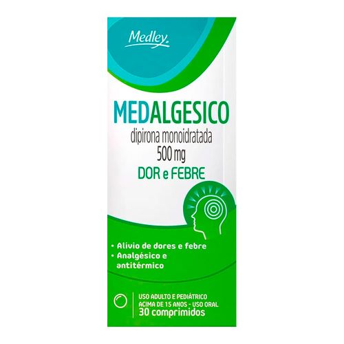 Medalgésico 500mg Medley 30 Comprimidos Medalgésico 500mg Medley 30 Comprimidos