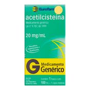 Acetilcisteína Xarope 20mg/ml Genérico Eurofarma 100ml