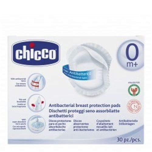 Disco Absorvente Descartável Antibacteriano Chicco 30 Unidades Disco Absorvente Descartável Antibacteriano Chicco 30 Unidades