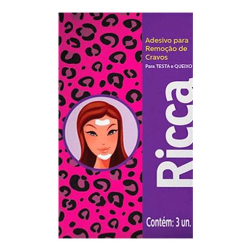 Adesivo para Remoção de Cravos Ricca 3 Unidades Adesivo para Remoção de Cravos Ricca 3 Unidades