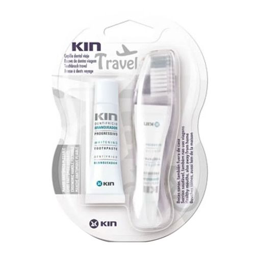Escova Dental Kin Viagem + Creme Dental Branqueador Escova Dental Kin Viagem + Creme Dental Branqueador