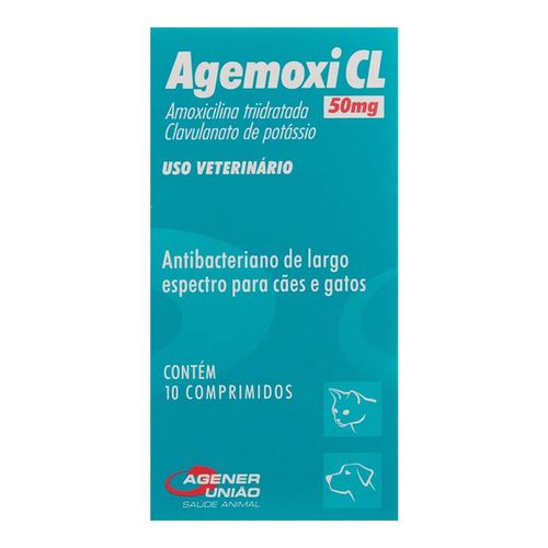 Agemoxi CL 50mg com 10 Comprimidos Agemoxi CL 50mg com 10 Comprimidos