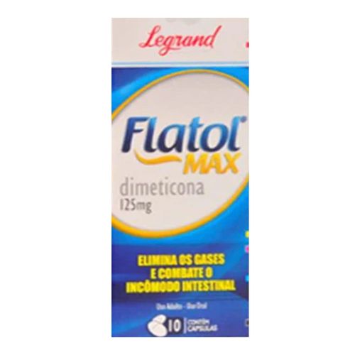 Flatol Max 125mg Legrand Pharma 10 Cápsulas Flatol Max 125mg Legrand Pharma 10 Cápsulas
