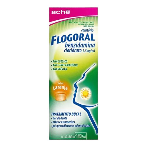Flogoral Aché Colutório Laranja 150ml Flogoral Aché Colutório Laranja 150ml