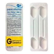 Paracetamol 500mg Genérico Sem 4 Comprimidos