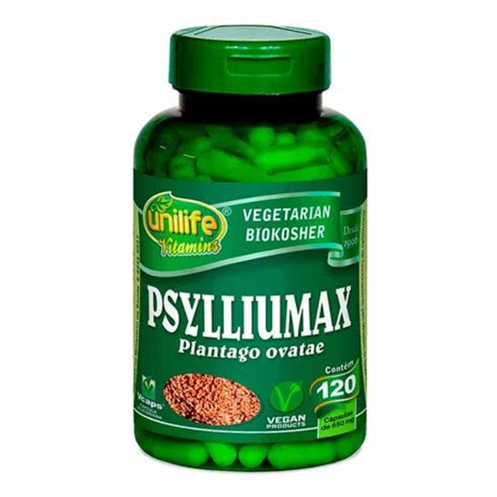 Psyllium Psylliumax - Unilife - 120 Cápsulas De 550mg - Drogarias Pacheco