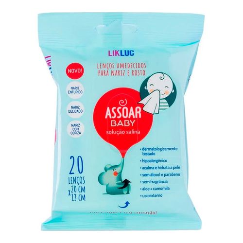 Assoar Baby - Lenços Umedecidos com Solução Salina Likluc Assoar Baby - Lenços Umedecidos com Solução Salina Likluc