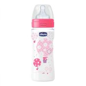 Mamadeira Well Being Girl PP 4 Meses ou Mais Chicco 330ml
