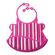 Babador de Silicone Babamonster Listras Pink Tinok
