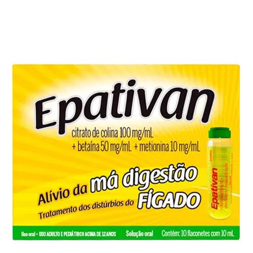 Epativan Solução Oral 10 Flaconetes com 10ml Epativan Solução Oral 10 Flaconetes com 10ml