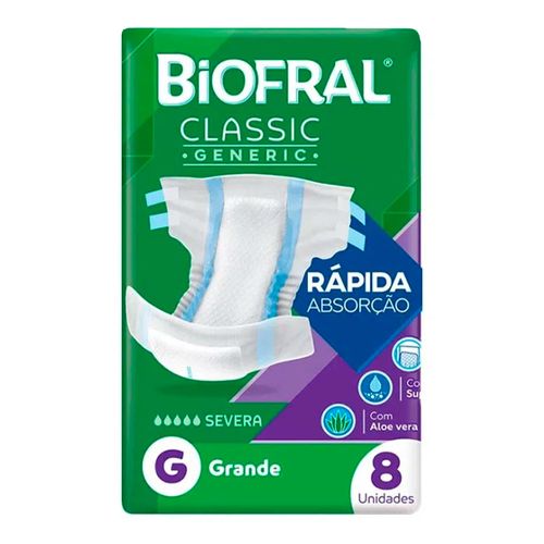 Fralda Biofral Classic Generic G 8 Unidades