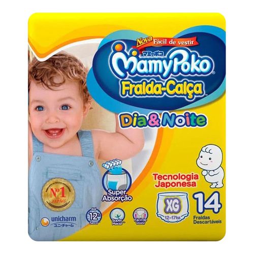 Fralda Calça MamyPoko Dia e Noite XG 14 Unidades Fralda Calça MamyPoko Dia e Noite XG 14 Unidades