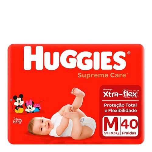 Fralda Descartável Huggies Supreme Care Feminina M 40 Unidades Fralda Descartável Huggies Supreme Care Feminina M 40 Unidades